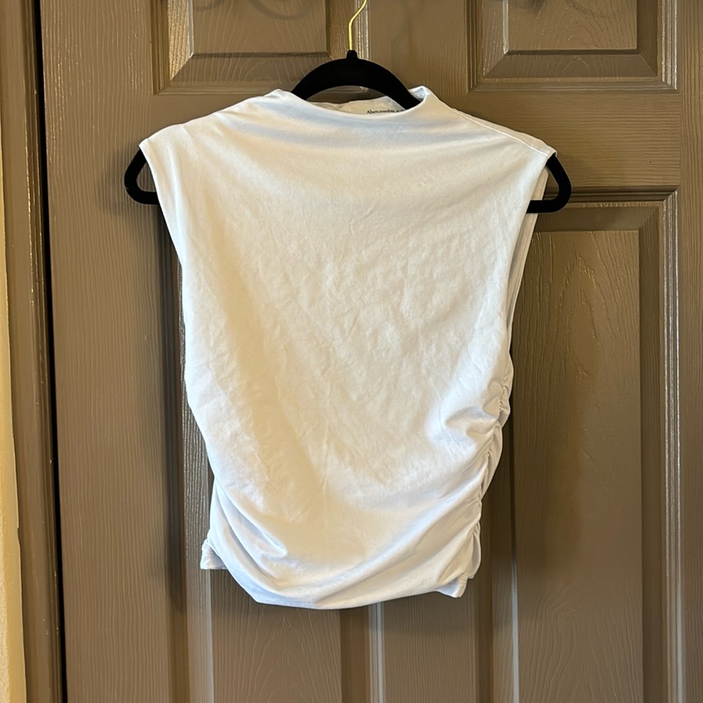 Abercrombie and fitch high neck white tank top